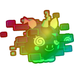 Rainbow Glitched Unicorn Ball