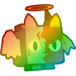 Rainbow Good vs Evil Cat