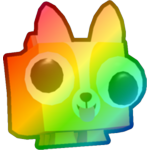 Rainbow Googly Corgi