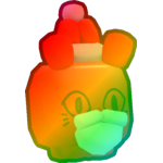 Rainbow Holiday Balloon Cat