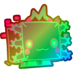 Rainbow Holographic Axolotl