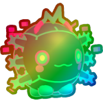 Rainbow Holographic Axolotl Ball