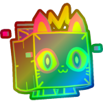Rainbow Holographic Cat