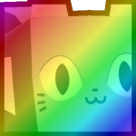 Rainbow Huge Angel Cat