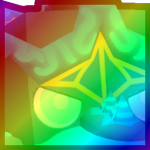 Rainbow Huge Atlantean Dolphin