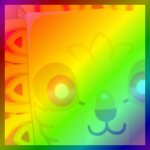 Rainbow Huge Bejeweled Lion