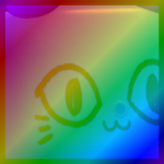 Rainbow Huge Blue Balloon Cat