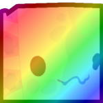 Rainbow Huge Blurred Axolotl