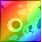 Rainbow Huge Blurred Bear Ball