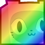 Rainbow Huge Bunny Cat