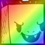 Rainbow Huge Cartoon Demon
