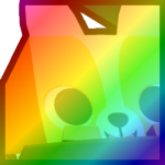 Rainbow Huge Coconut Corgi