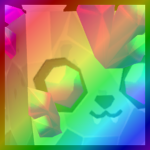 Rainbow Huge Crystal Bat