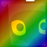 Rainbow Huge Dark Fox
