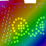 Rainbow Huge Dot Matrix Cat