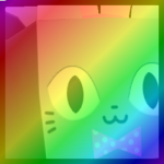 Rainbow Huge Easter Cat