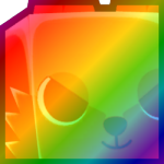 Rainbow Huge Evolved Red Wolf