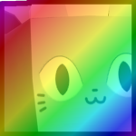 Rainbow Huge Festive Cat