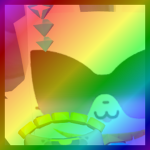 Rainbow Huge Flex Fluffy Cat