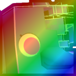 Rainbow Huge Fragmented Pterodactyl