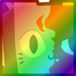 Rainbow Huge Good vs Evil Cat