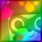Rainbow Huge Graffiti Raccoon
