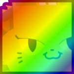 Rainbow Huge Grinch Cat