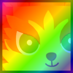 Rainbow Huge Leafstorm Wolf