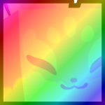 Rainbow Huge Marshmallow Kitsune