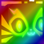 Rainbow Huge Midnight Cat