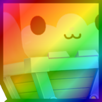 Rainbow Huge Minecart Hamster
