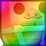 Rainbow Huge Minecart Piggy
