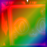 Rainbow Huge Neon Cat
