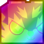 Rainbow Huge Neon Twilight Wolf