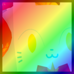 Rainbow Huge Nice Cat