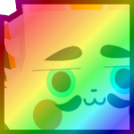 Rainbow Huge Nutcracker Cat
