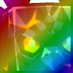 Rainbow Huge Obsidian Griffin