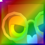 Rainbow Huge Old Wizard Owl