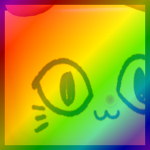 Rainbow Huge Orange Balloon Cat