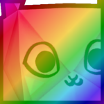 Rainbow Huge Origami Bunny