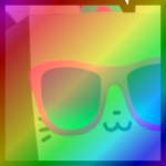 Rainbow Huge Party Cat