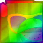 Rainbow Huge Party Crown Hippomelon