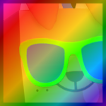 Rainbow Huge Party Dog