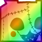 Rainbow Huge Patchwork Bunny