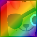 Rainbow Huge Pirate Dog