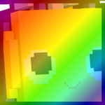 Rainbow Huge Pixel Bee