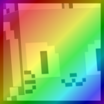 Rainbow Huge Pixel Cat