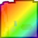 Rainbow Huge Pixel Chick