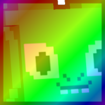 Rainbow Huge Pixel Dragon
