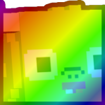 Rainbow Huge Pixel Goblin